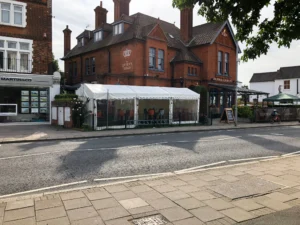 Pub in Kingston Upon Thames with a Project Marquee marquee outside.