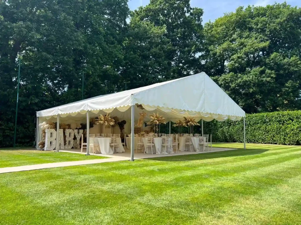 Marquee hire for baby shower.