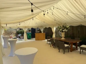 Small luxury marquee for garden parties