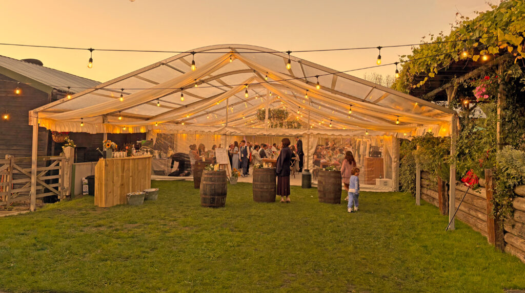 Marquees for parties.