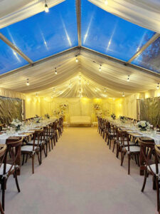 Heated marquee hire.