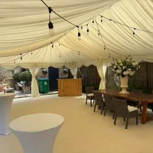 Small luxury marquee for garden parties